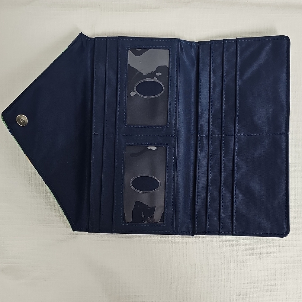 Big Skinny Slimvelope Tri-Fold Checkbook Wallet "Birdsong" Pattern - Picture 3 of 5